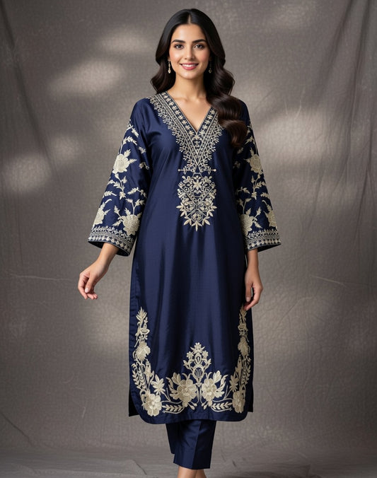 Korean Silk 2 piece suit