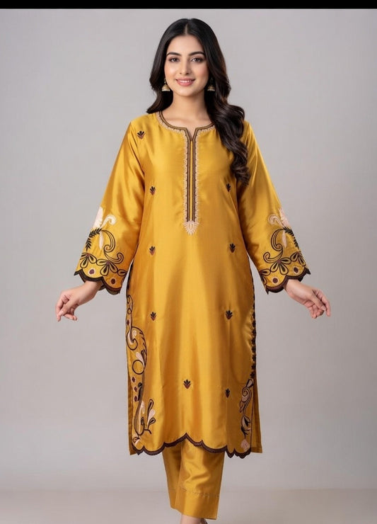Korean Silk 2 Piece Suit